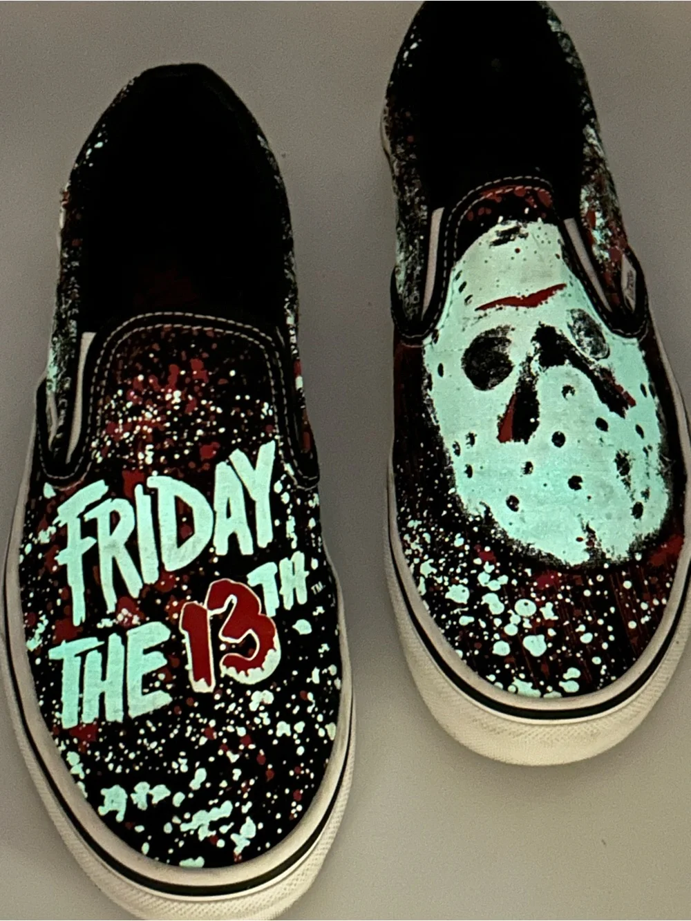 Van’s Friday the 13th' Slip-On Sneakers Jason Voorhees Men’s 8 Women’s 9.5